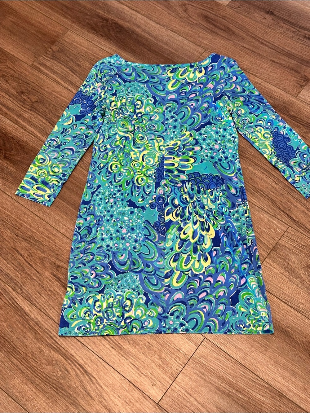 NWOT Lilly Pulitzer Marlowe Dress in Lagoon Sea Blue Size Small 100% Pima Cotton - Picture 7 of 9